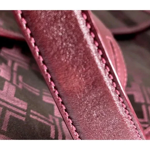 Tumi Womens Signature Maroon Burgundy Multi Compartment Laptop Briefcase Bag